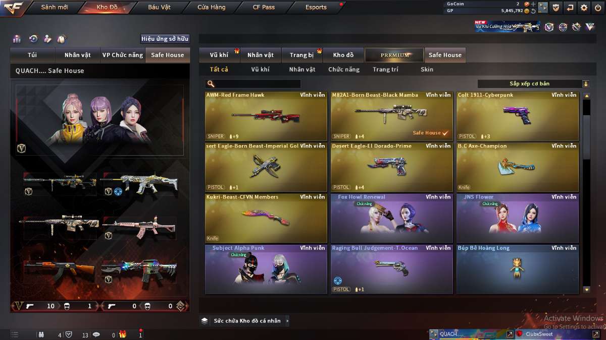 shop acc cf uy tin gia re